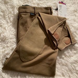 NWT Platinum women’s Lycra tan breeches, size 34.